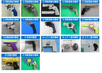 玩具と称した申請拳銃